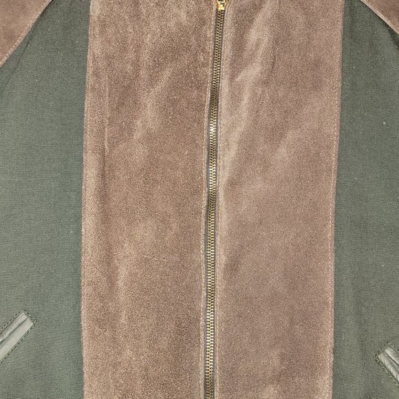 Vintage C&A Suede & Leather Men's Bomber Jacket - Picture 4 of 6